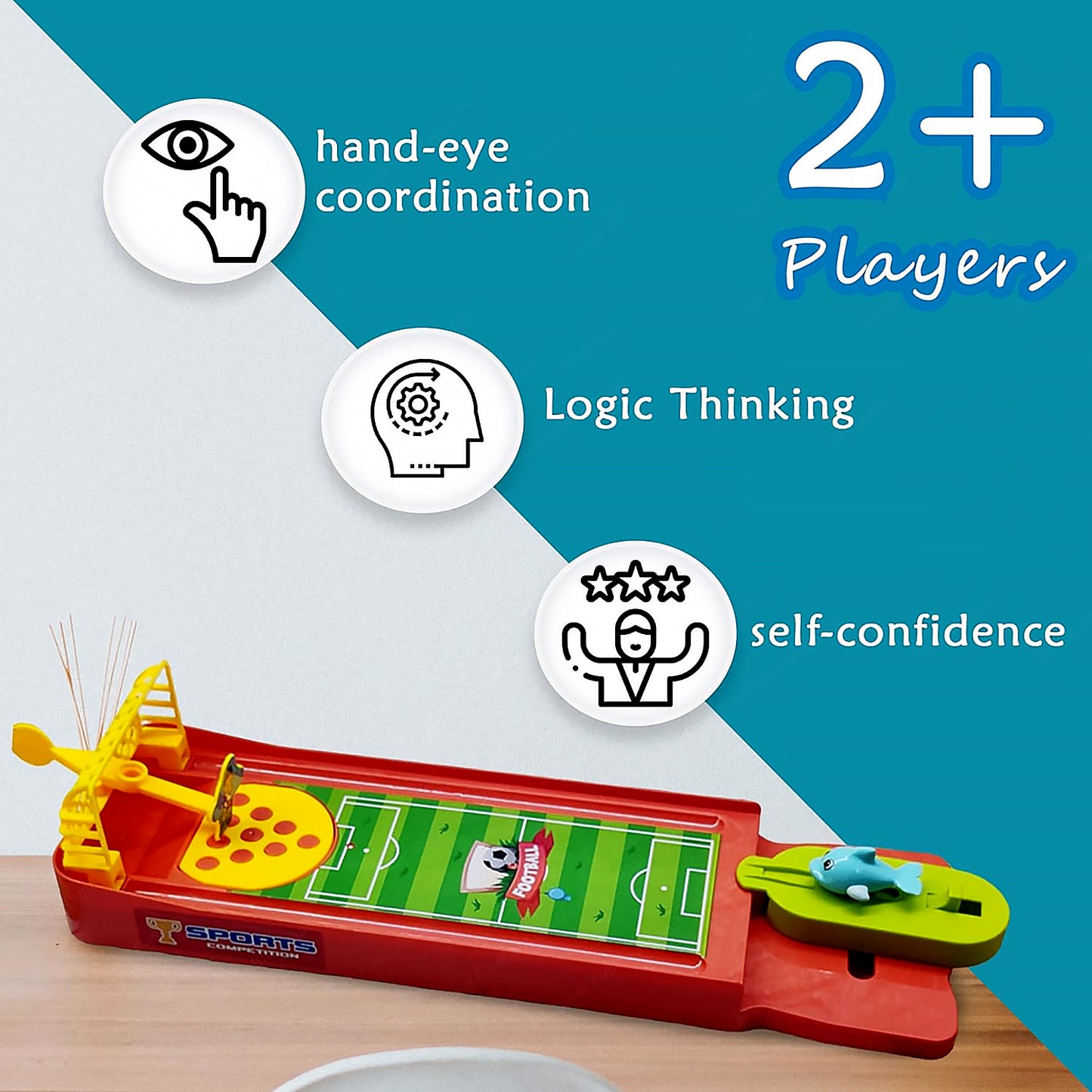 Wukusy mini tabletop finger football game for kids and adults, indoor desktop bowling game for boys, girls, and family fun.