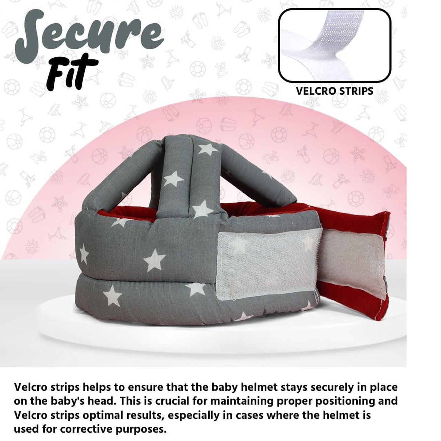 Wukusy baby safety helmet for head protection during crawling, lightweight and adjustable for infants.