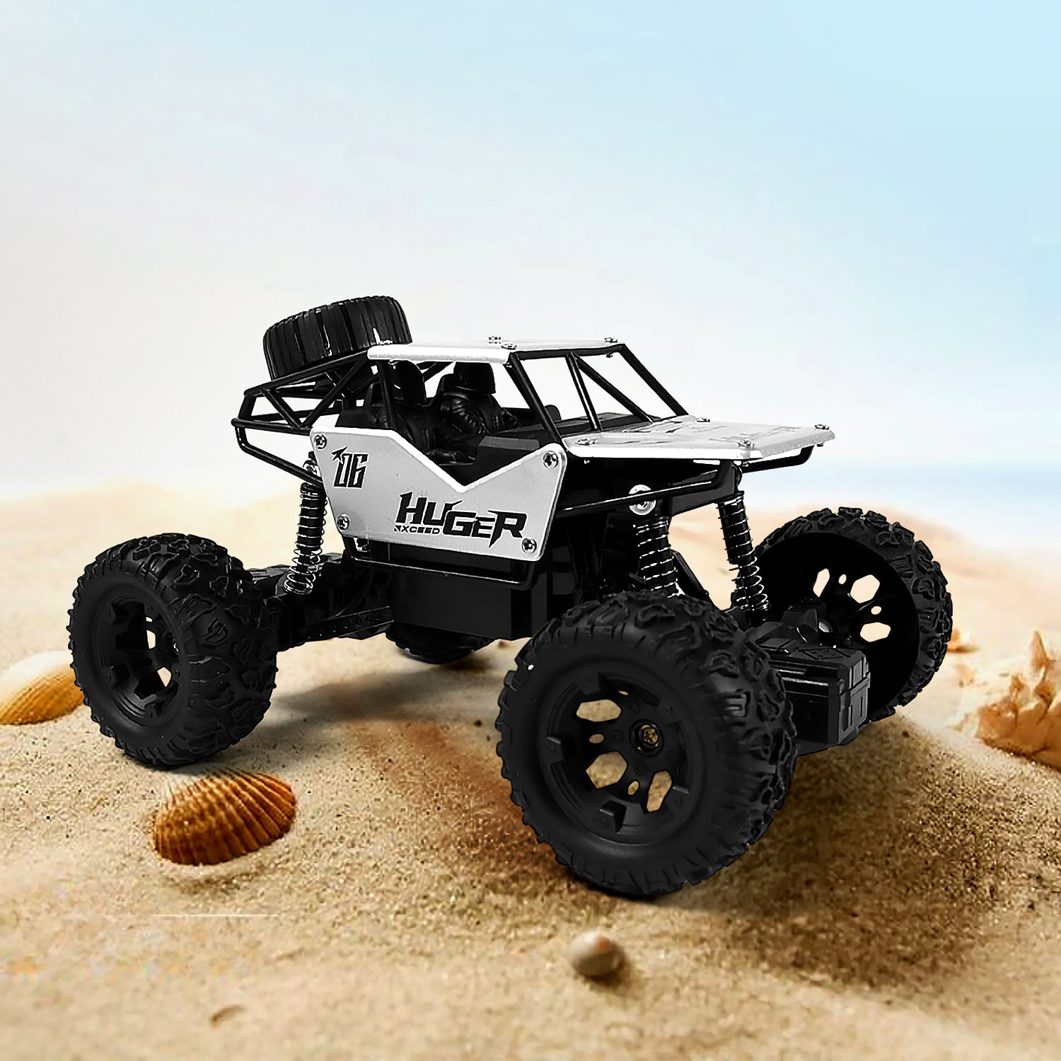 Wukusy 118 scale rock crawler monster RC truck with all-terrain tires and stunt capabilities, rechargeable indoor and outdoor toy car.
