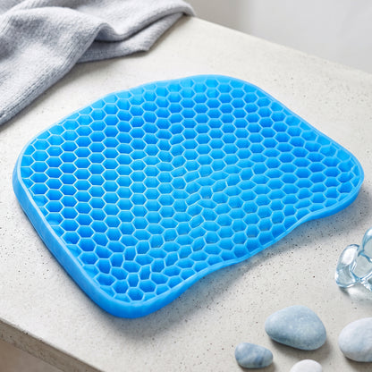 Wukusy ergonomic egg seat cushion made of memory foam, designed for office and car chairs, with a supportive, contoured shape.
