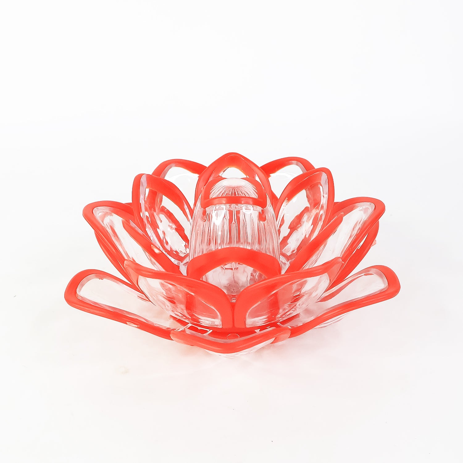 Decorative lotus-shaped LED candle light by Wukusy, perfect for home decor, with a soft glowing illuminated lotus flower.