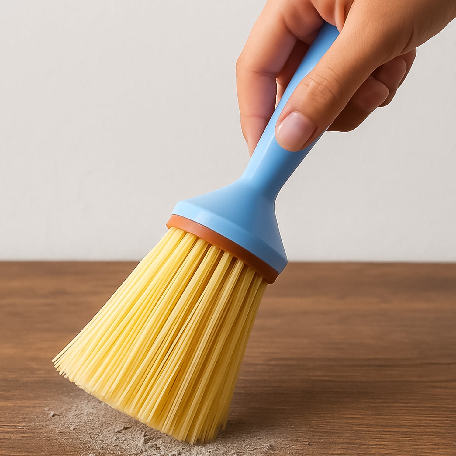 Wukusy multi-purpose plastic cleaning brush with short handle, suitable for scrubbing various surfaces and household cleaning tasks.