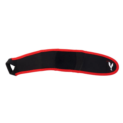 Adjustable Wukusy sports wrist support brace on a person's wrist, providing stability and compression during activity.