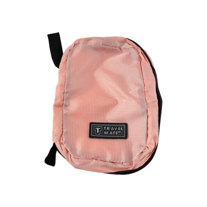 Wukusy Premium Travel Mate hanging toiletry bag with multiple compartments and hanging hook for easy organization.