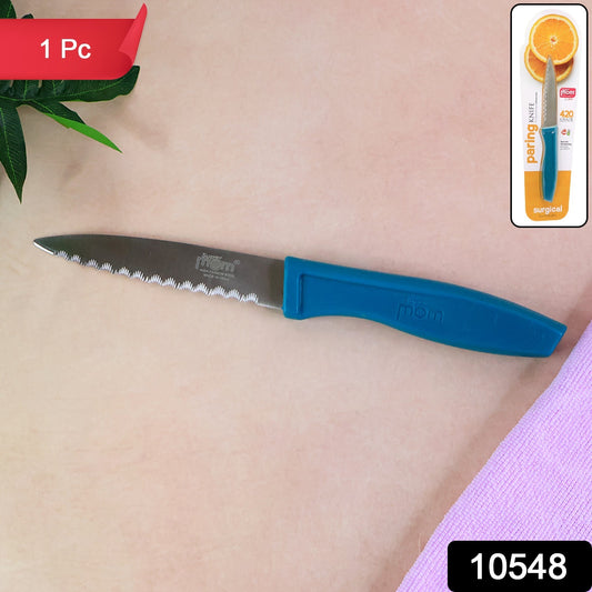Wukusy Supermom premium stainless steel paring knife for precise kitchen prep, with a sharp blade and ergonomic handle.