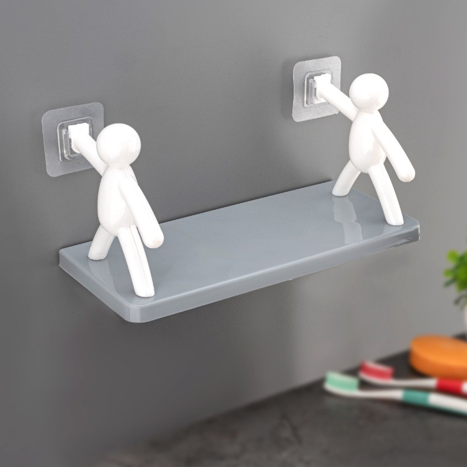 Wukusy floating wall shelves for bedroom, living room, and kitchen, wall-mounted home improvement shelves with a sleek design.