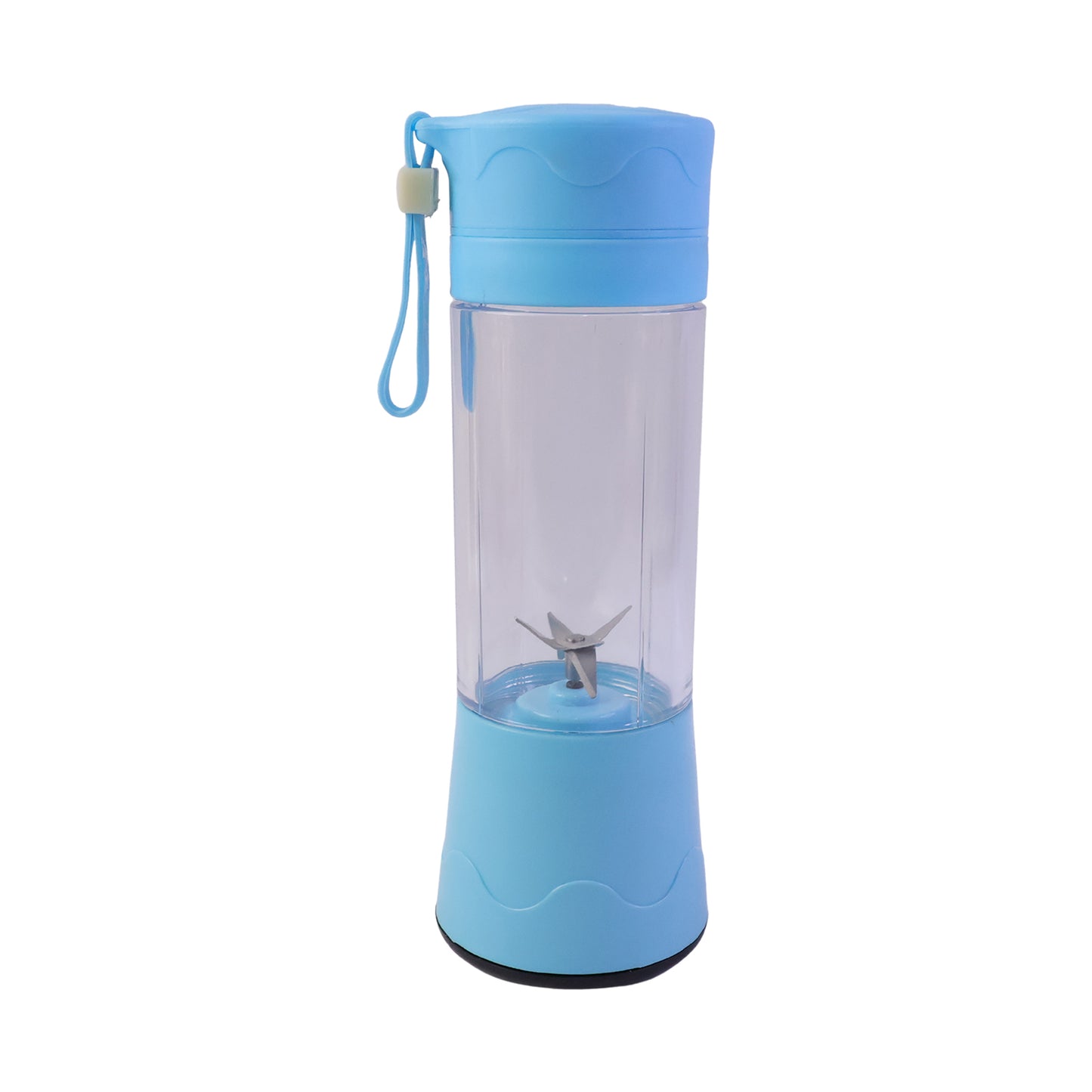 Wukusy portable USB rechargeable electric juicer blender with clear blending container and colorful lid, ready for use.