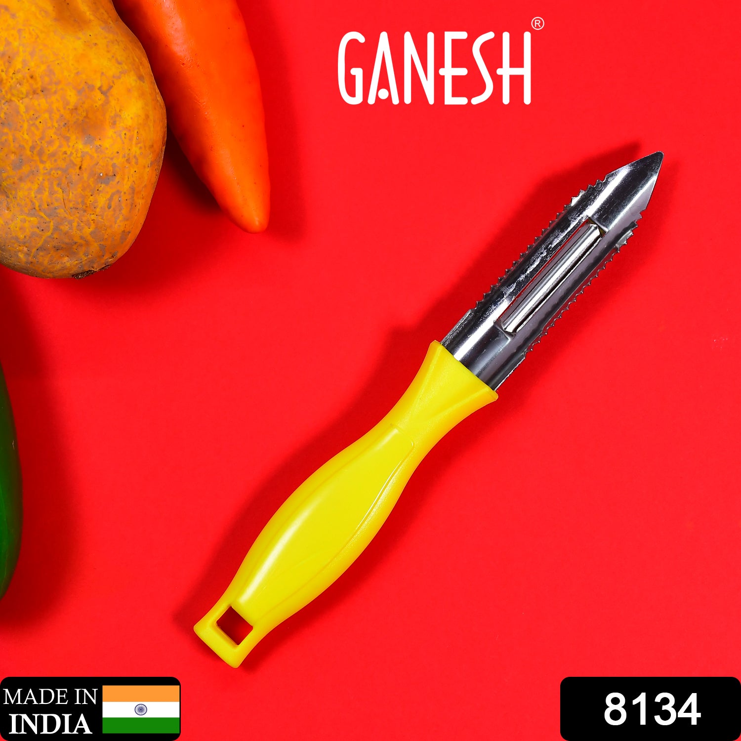 Wukusy Ganesh stainless steel classic vegetable peeler for kitchen use, featuring a durable ergonomic handle and sharp blade.
