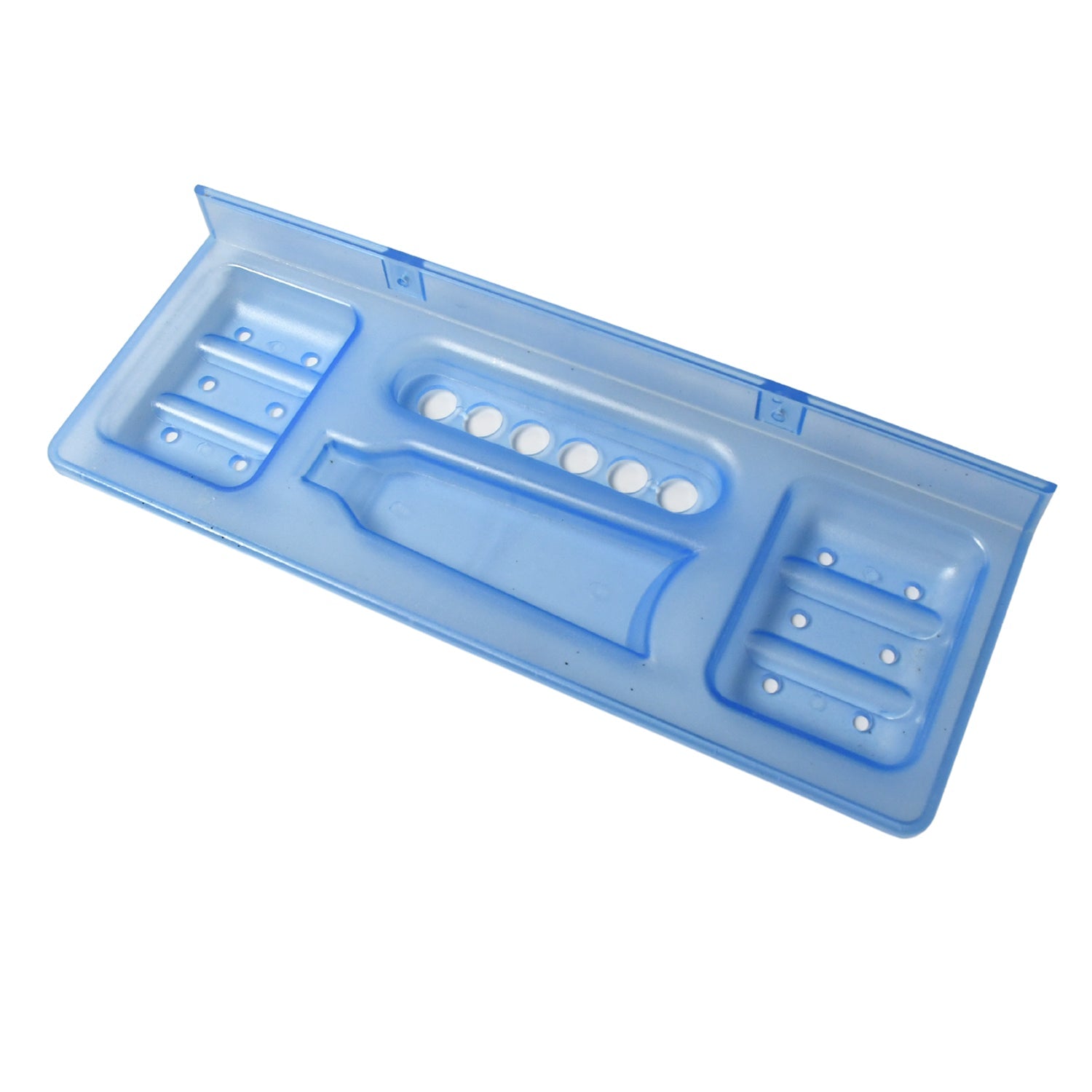 Wukusy 4-in-1 glass soap dish with stand, modern bathroom accessory, clear design, enhances bathroom decor, suitable for home improvement.