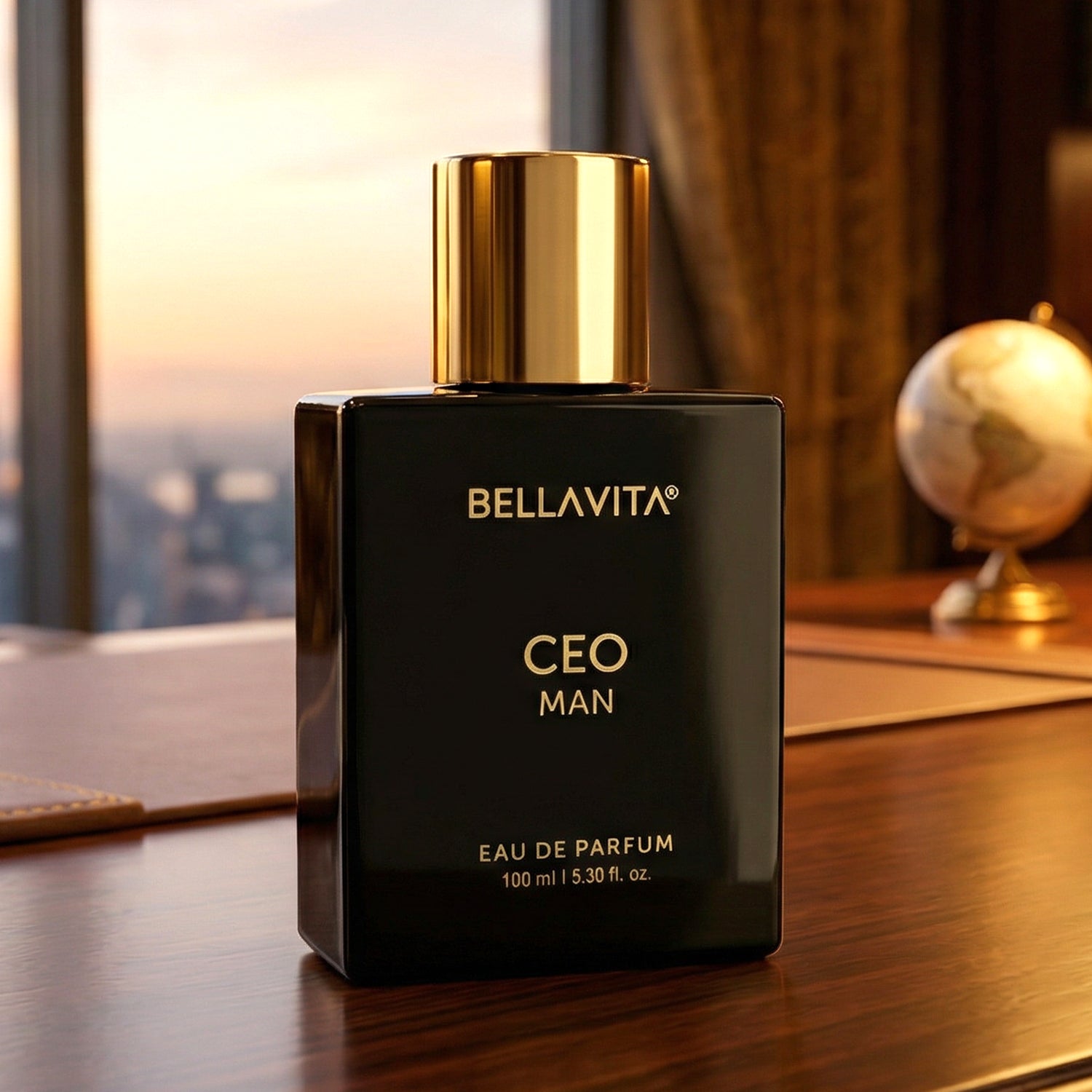 Bellavita Premium CEO Man Eau De Perfume bottle, 100ml, with sleek design and elegant branding by Wukusy.