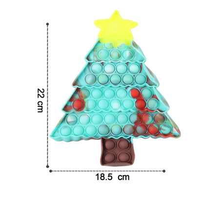 Wukusy premium tree shape silicone Pop It fidget toy with colorful bubbles for sensory fun and stress relief.