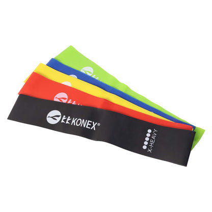Set of five Wukusy resistance loop exercise bands for strength training and resistance workouts.