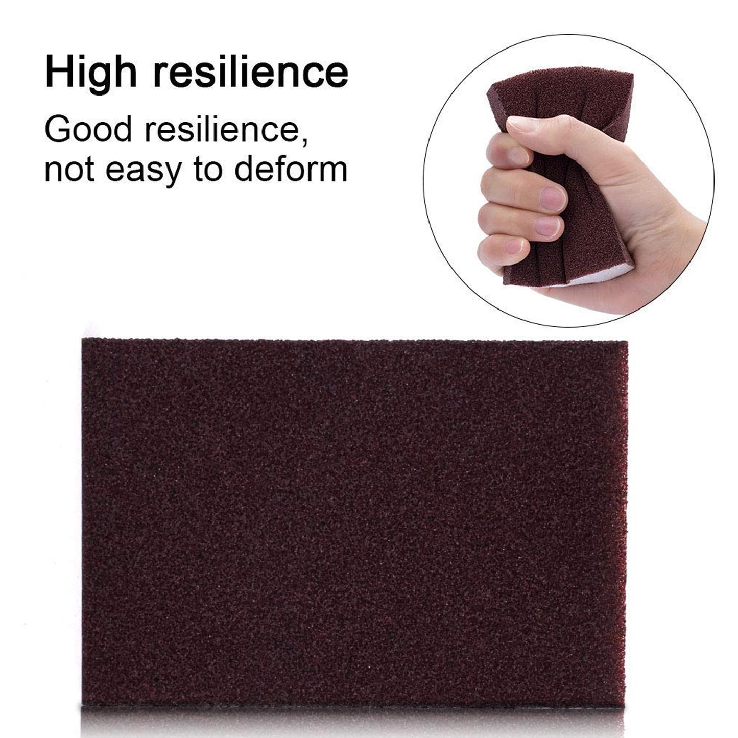 Wukusy multipurpose kitchen cleaning sponge scrub block, 7x7 cm, with textured surface for effective cleaning and scrubbing tasks.