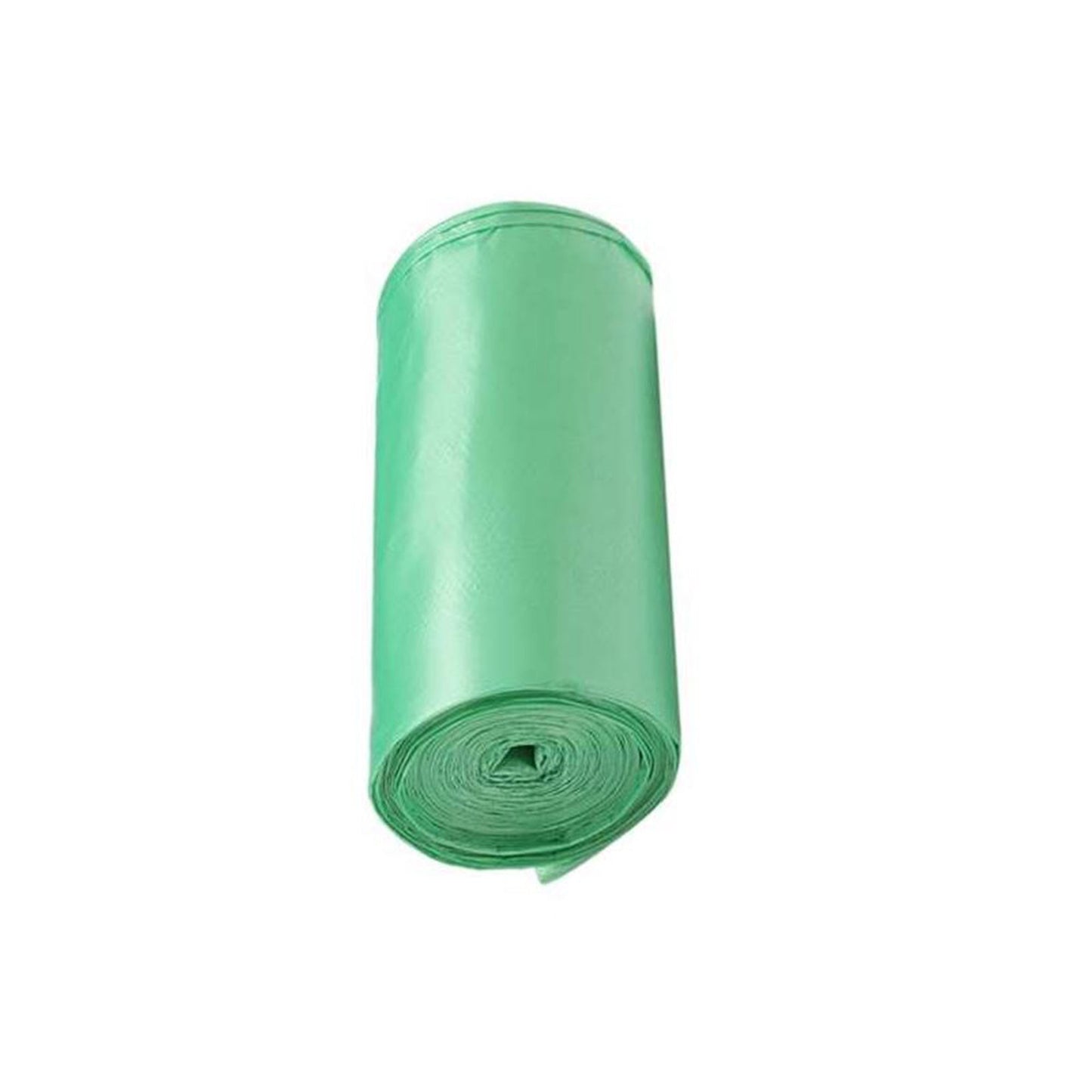 Green biodegradable trash bags roll from Wukusy, 19x21 inches, eco-friendly garbage bags for home waste disposal.