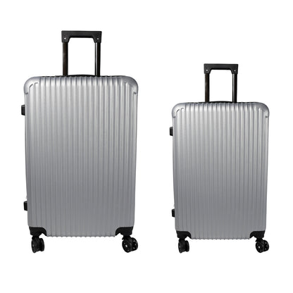 Set of two Wukusy trolley bags, large and small travel suitcases for men and women, featuring durable wheels and spacious compartments.