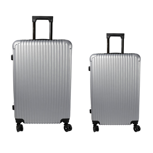 Set of two Wukusy trolley bags, large and small travel suitcases for men and women, featuring durable wheels and spacious compartments.