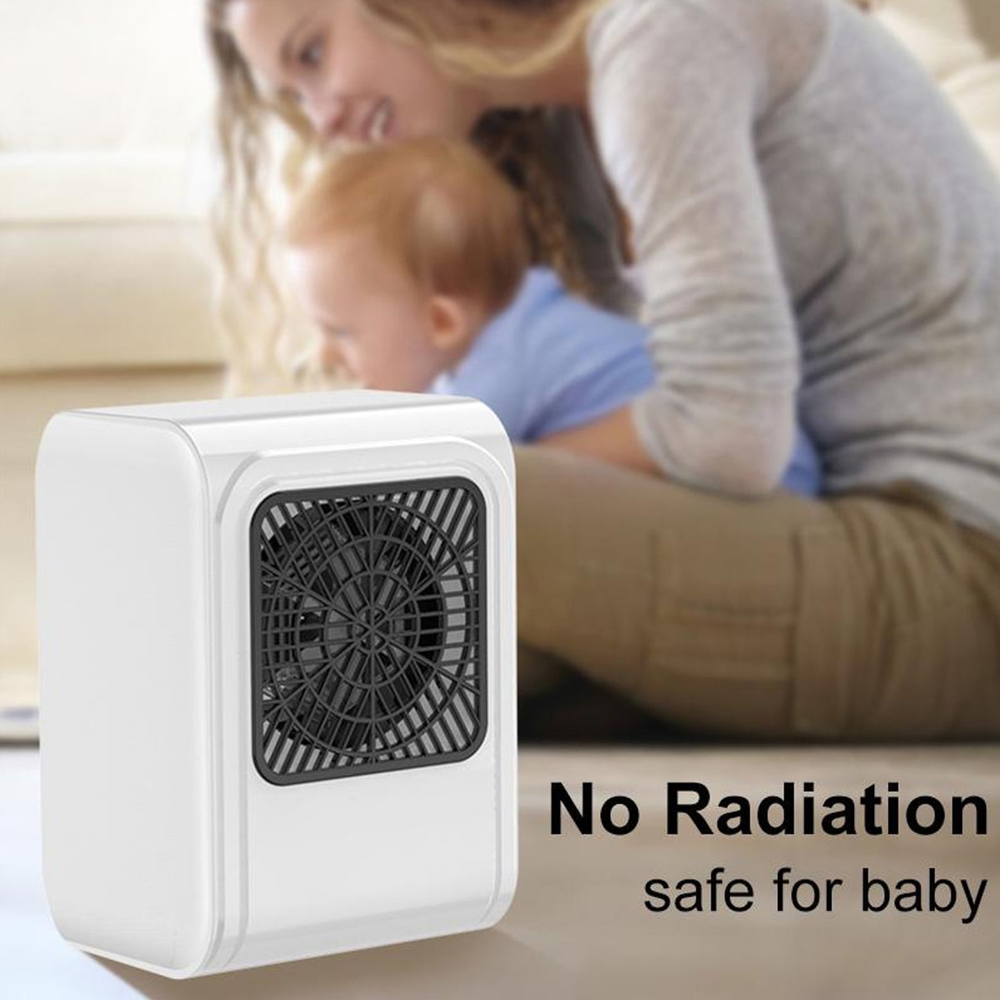 Brown Wukusy 6683 220V room heater for office and bedroom, compact box heater for efficient home heating.