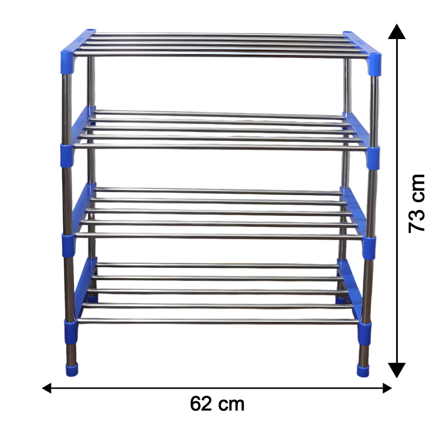 Wukusy 4-layer shoe rack organizer set with multiple compartments for home storage and organization of shoes and accessories.