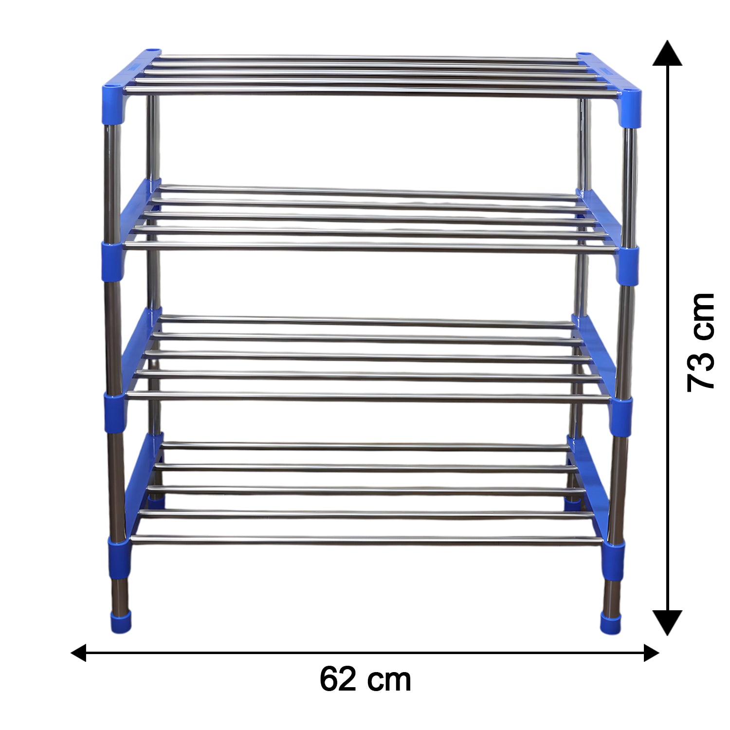 Wukusy 4-layer shoe rack organizer set with multiple compartments for home storage and organization of shoes and accessories.