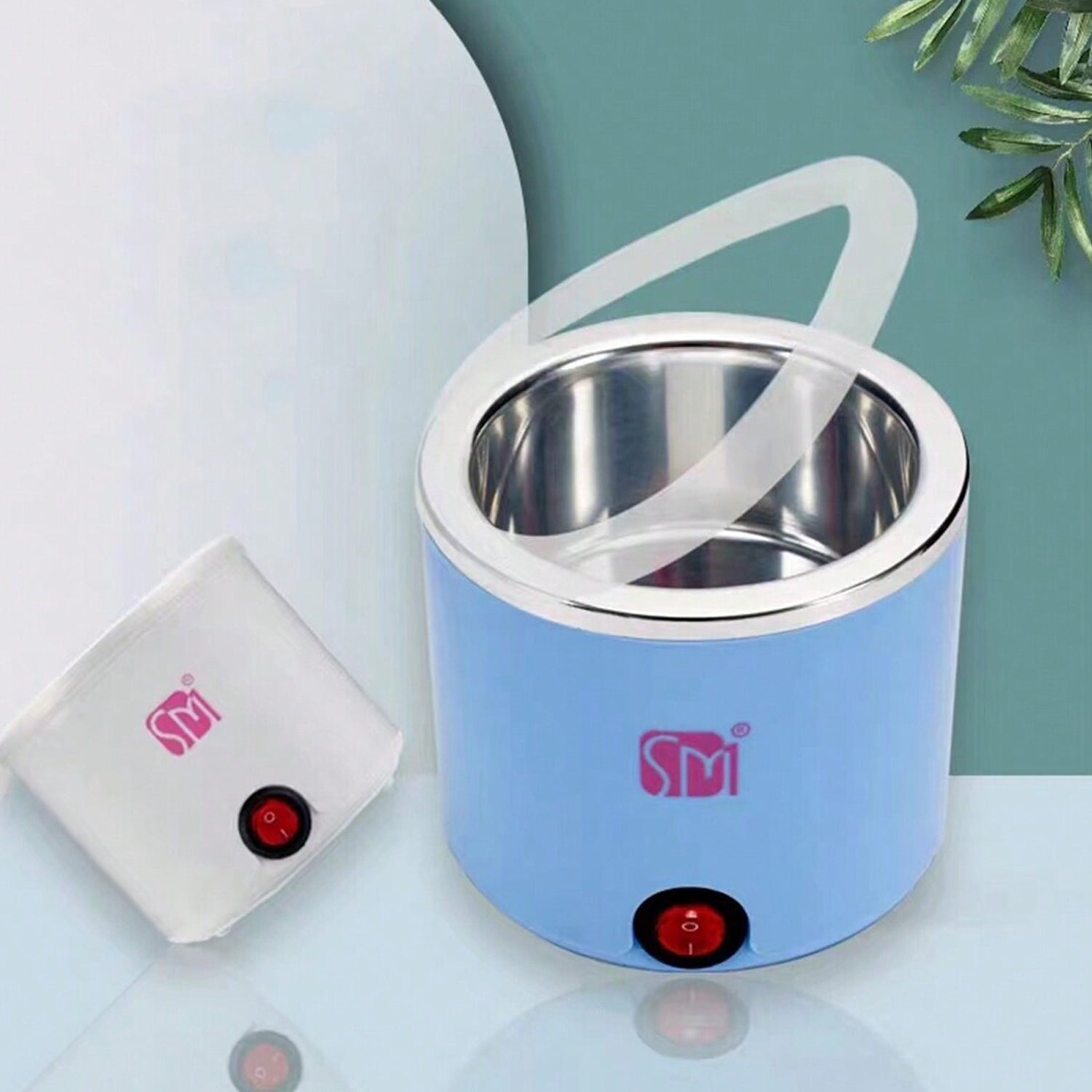 Wukusy electric wax heater with 200ml melting bowl, 100W power for professional waxing at home or salon.