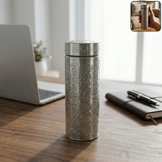 Wukusy premium stainless steel thermal water bottle, 300ml, with a sleek design and leak-proof lid for hot and cold drinks