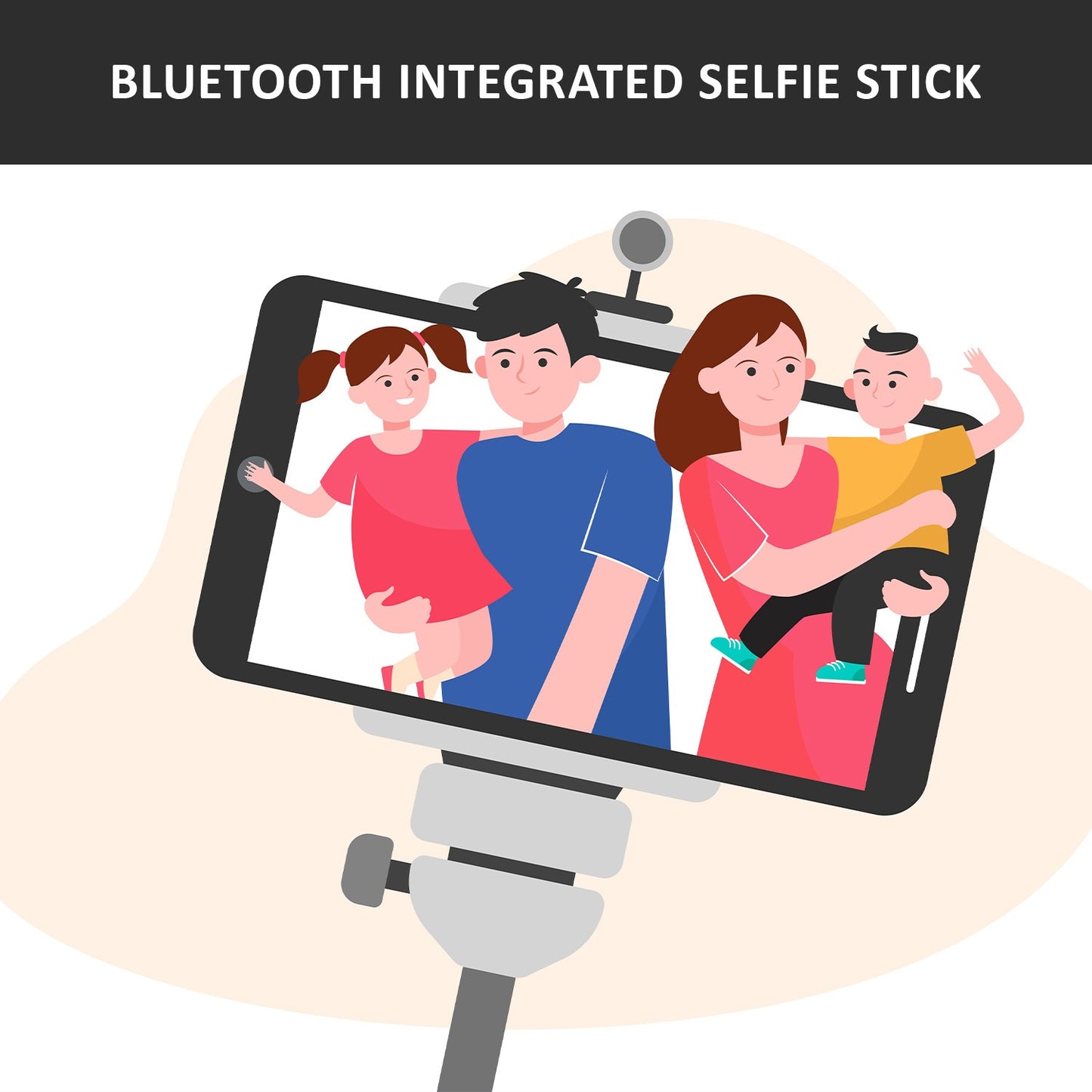 Wukusy Bluetooth selfie stick and portable phone tripod stand for mobile phones, compact mobile accessories for easy photo taking