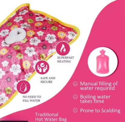Ekom electric heating pad with gel for pain relief, designed as a hot water bag for soothing warmth and comfort.