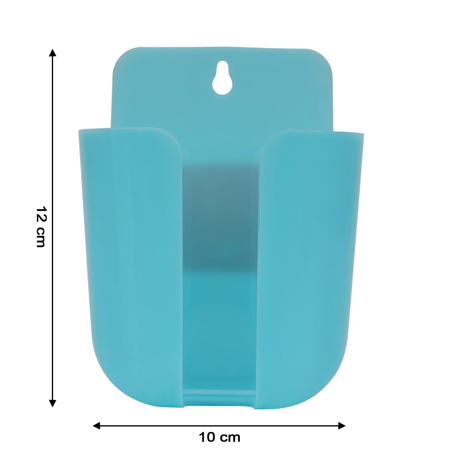 Wukusy 6124 wall-mounted storage box for remote and mobile accessories in multicolour, organized on a wall.
