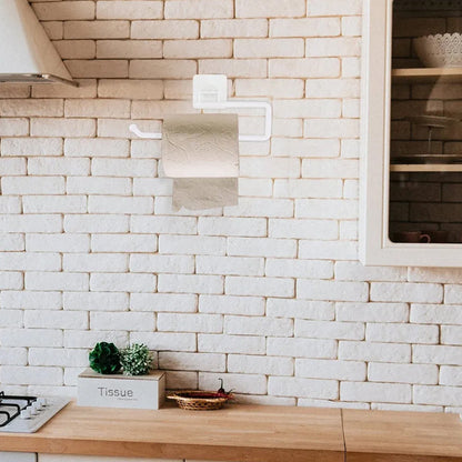 Wall mounted paper towel holder by Wukusy, featuring a sleek design for easy paper towel access and organization.