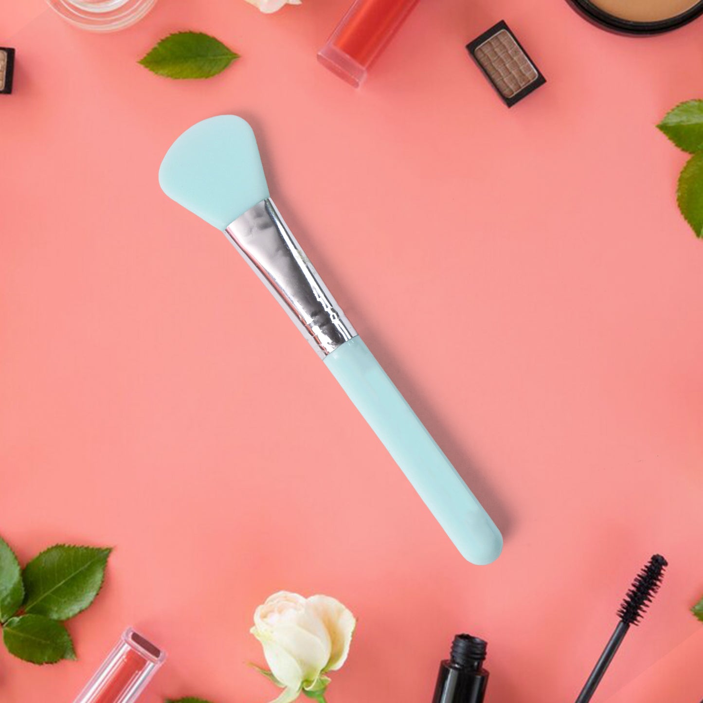 Wukusy soft silicone face mask applicator brush, single black tool for smooth, even mask application on skin.