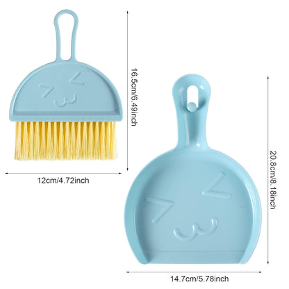 Wukusy 2-in-1 mini cleaning dustpan and hand brush set with compact design for quick and easy small surface cleaning.