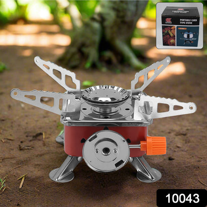 Wukusy Mini Square Camping Stove 2800W for travel, compact outdoor stove with control knobs and sturdy metal build.