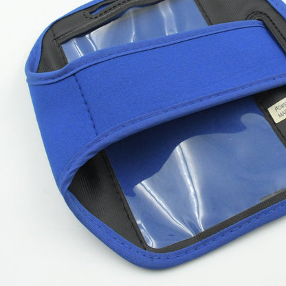 Wukusy sports wrist bag and running armband for phone, with secure pouch, black elastic strap, suitable for running and exercise.