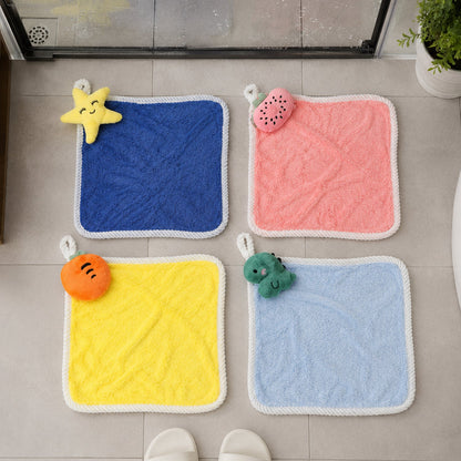 Soft Fruit Print Hanging Hand Towel Set For Kitchen Bathroom And Home Use (12 Pc)