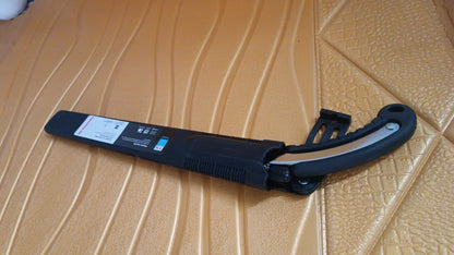 Wukusy garden hand pruning saw with cover, 50 cm long, designed for cutting tree branches and pruning in outdoor gardening tasks.
