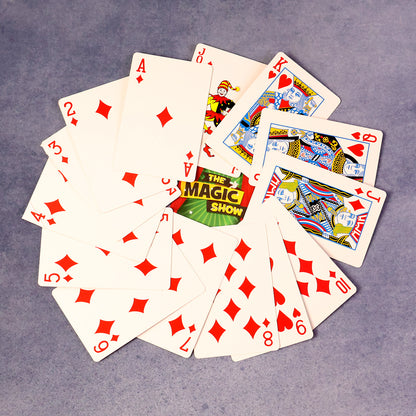 Wukusy Premium Magic Show Playing Cards set with colorful, artistic deck for magic tricks and card enthusiasts