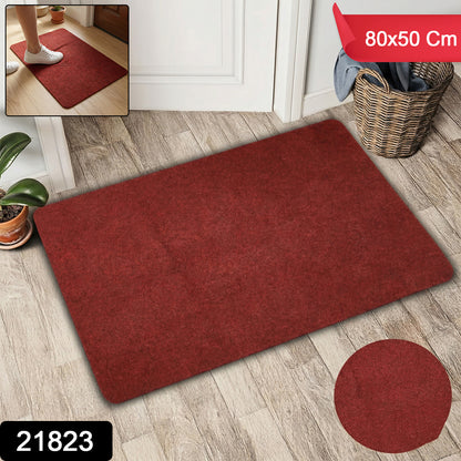 Wukusy soft anti-slip door floor mat in gray, measuring 80x50 cm, with textured surface for safety and comfort.