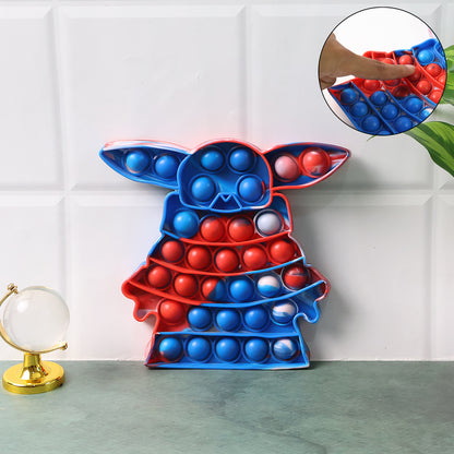 Wukusy premium cartoon shape silicone Pop It fidget toy with colorful bubbles for stress relief and sensory play.