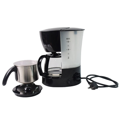 Wukusy Orbit automatic drip coffee maker with 800W power and 1200ml capacity, shown with glass carafe and control panel.