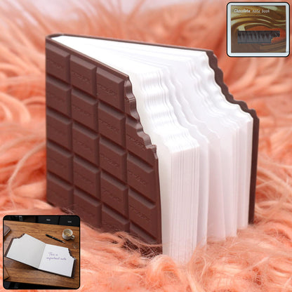 Wukusy chocolate-shaped notebook diary with 60 pages, featuring a realistic chocolate bar design on the cover.