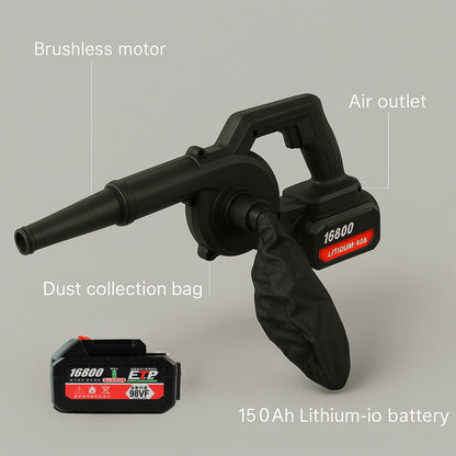 Wukusy multi-purpose home and garden air blower and vacuum combo kit with collection bag for easy cleaning and yard work.
