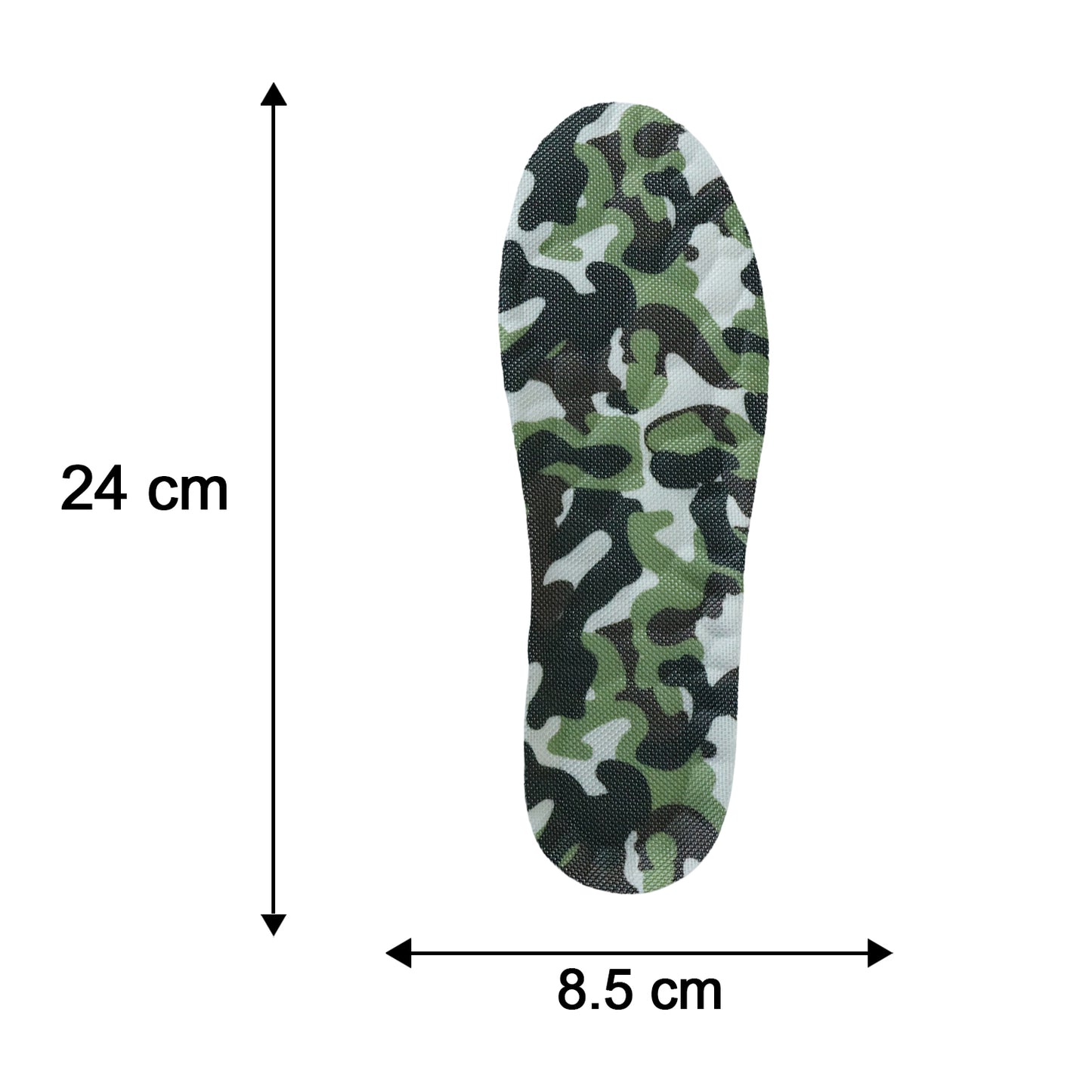 Pair of Wukusy camouflage comfort shoe insoles with soft cushioning for size 35 to 38, designed for enhanced comfort.