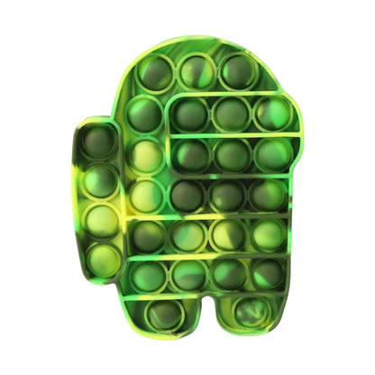 Wukusy Premium Astronaut Silicone Pop It Fidget Toy with colorful bubbles, designed for stress relief and sensory play.