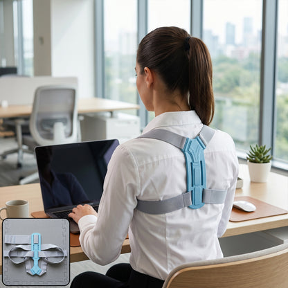 Wukusy ergonomic adjustable back posture corrector belt for improved support and alignment, shown in a mix size design.