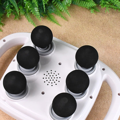 Wukusy 4-head massage gun for pain relief, showing a handheld device with four interchangeable massage heads on a white background.