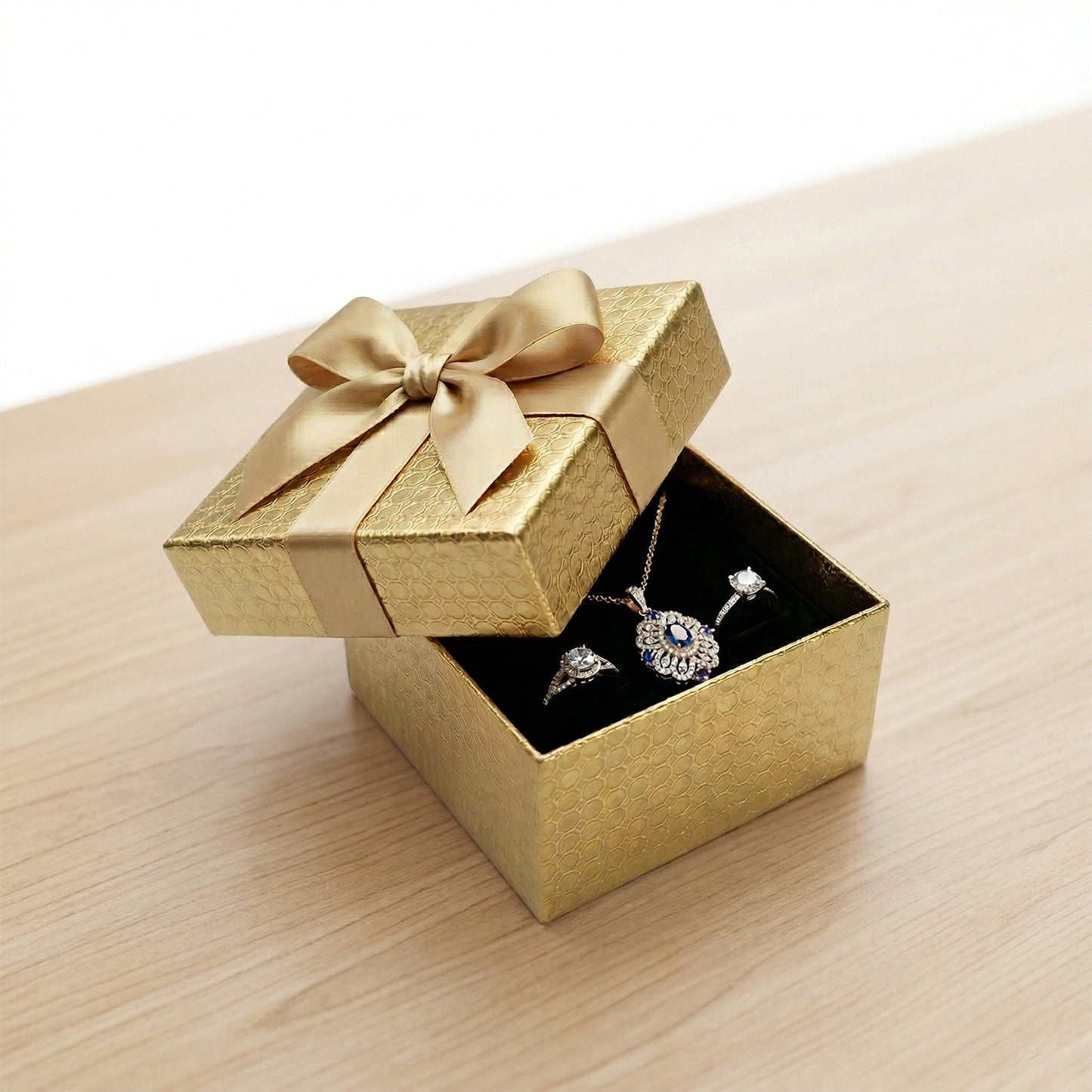 Elegant Wukusy premium gift box with decorative ribbon, showcasing a stylish and sophisticated packaging design.