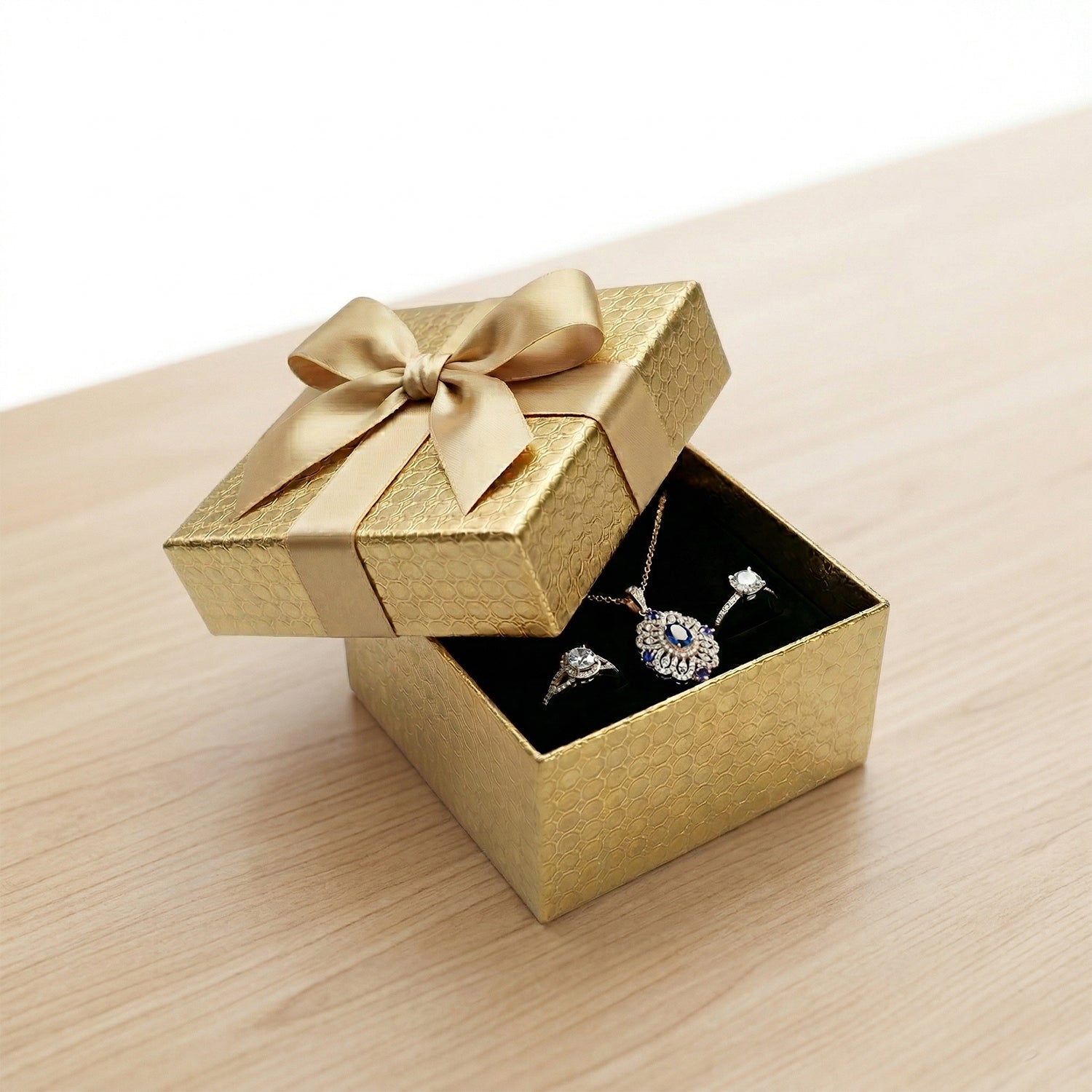 Elegant Wukusy premium gift box with decorative ribbon, showcasing a stylish and sophisticated packaging design.