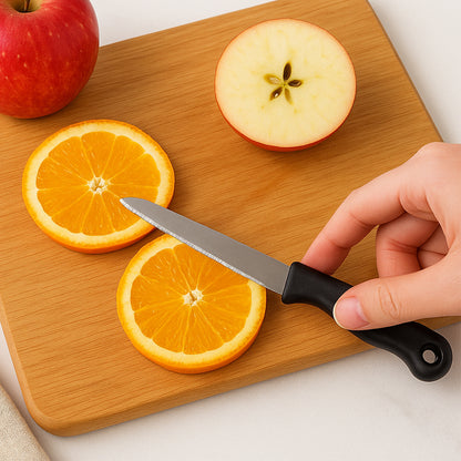 Wukusy Supermom stainless steel kitchen laser knife set with 10 durable knives and ergonomic handles for home cooking.