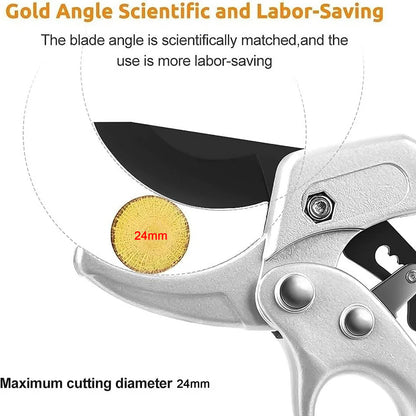 Wukusy gardening shears, 200mm pruning scissors, with sharp blades for precise garden trimming and pruning tasks.