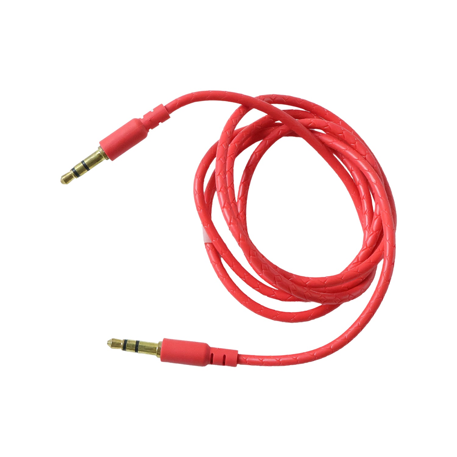 Wukusy 3.5mm auxiliary audio cable, 1 meter length, with male connectors for connecting audio devices.